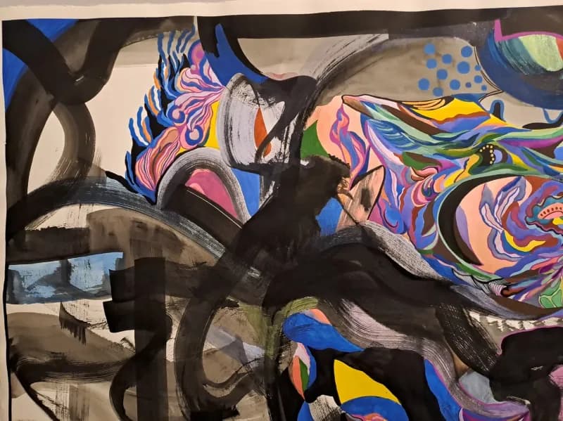 寫意抽象實驗1號----花海之中的虛無,漫無目的的前行 5