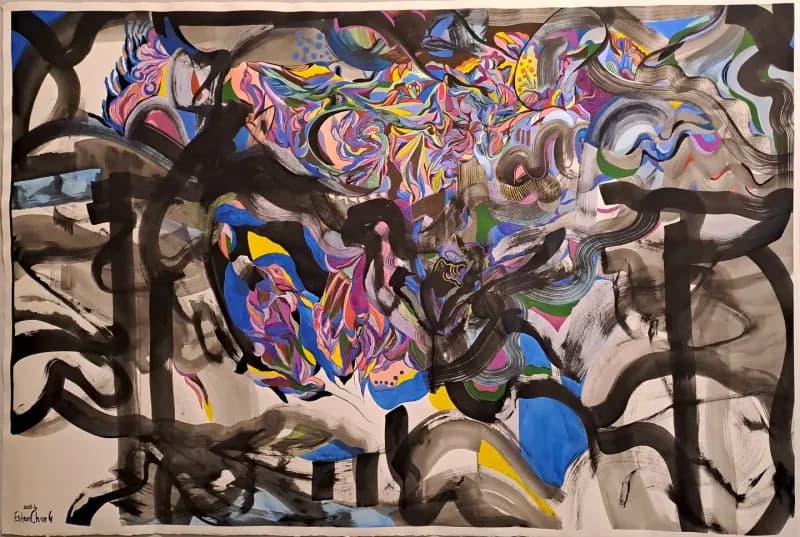 寫意抽象實驗1號----花海之中的虛無,漫無目的的前行