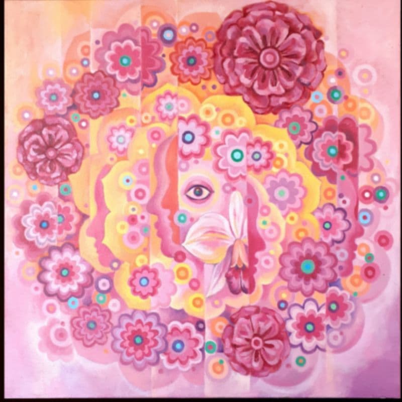 伊甸園~粉紅色有蘭花的凝視