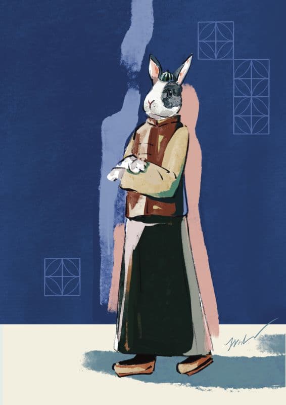 古典雜誌動物系列—文青兔