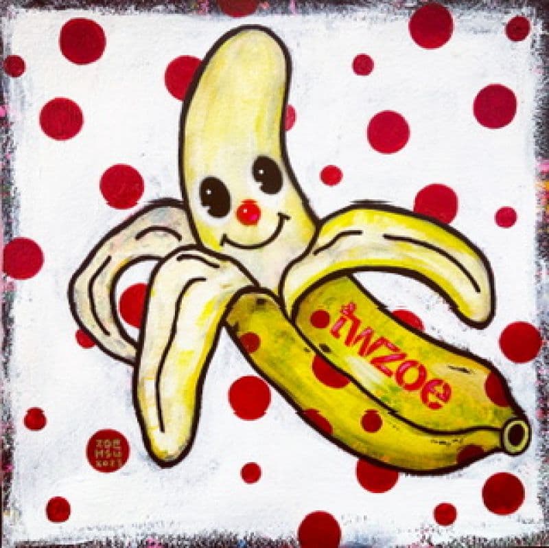 香蕉遇見草間彌生/白