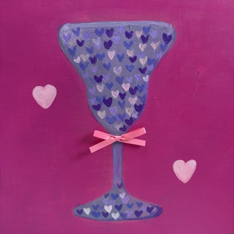 《粉紅、酒杯與寶石》