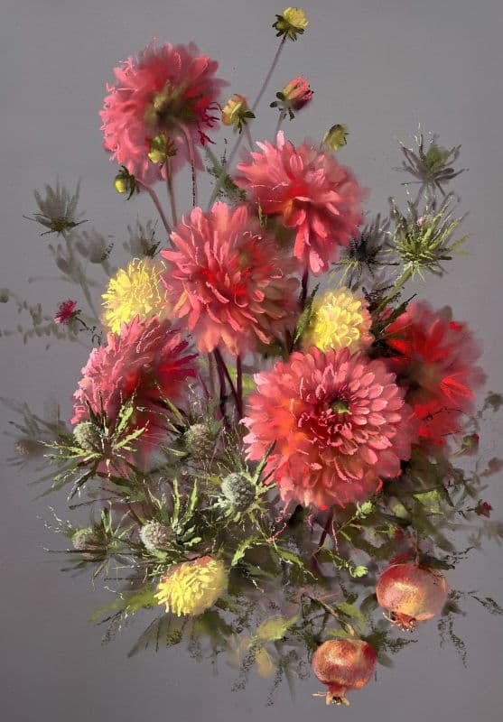 Dahlias and Pomegranades