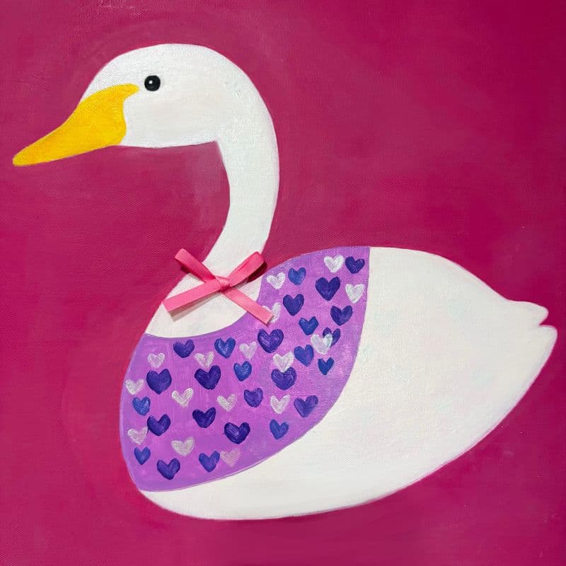 《粉紅、天鵝與寶石》