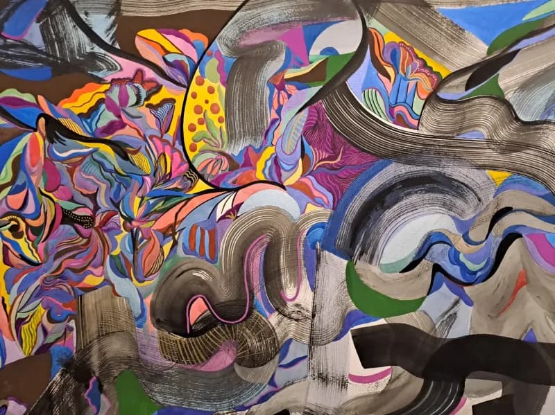 寫意抽象實驗1號----花海之中的虛無,漫無目的的前行 3