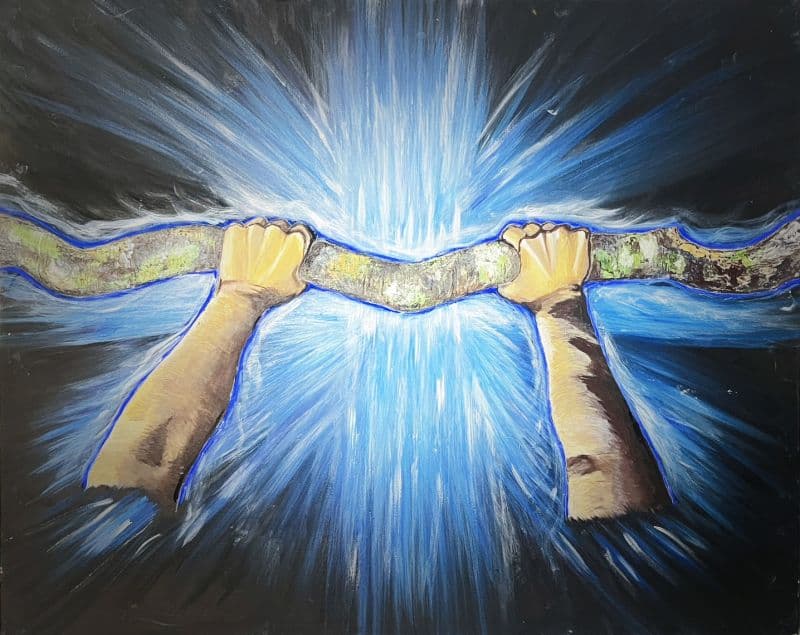 你手裡是什麼?是杖
What’s in your hands? It’s a staff