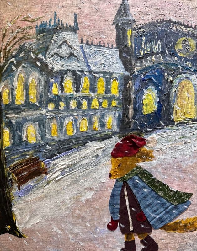 Walking in the snowstorm