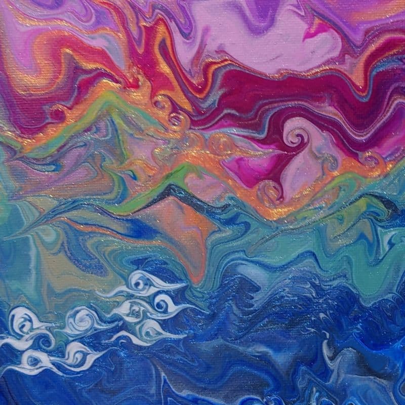 晚霞、山、與海 2