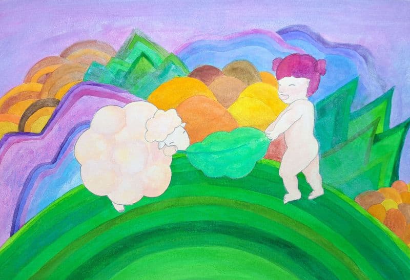 咩咩叫的羊洞系列畫 The baaing sheep hole