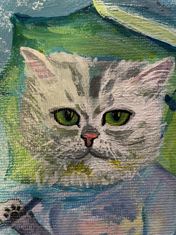 撐陽傘的貓咪 The Cat holding a Parasol 2